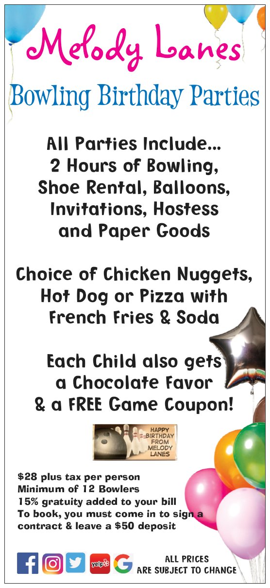 bowling parties package